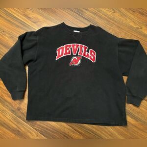 New Jersey Devils NHL black vintage crewneck sweatshirt